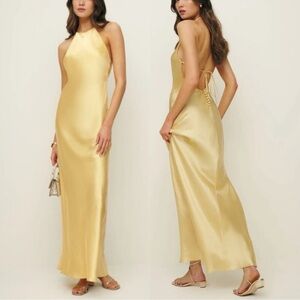 NWT Reformation Jeany Silk Dress - Sunshine - Small
